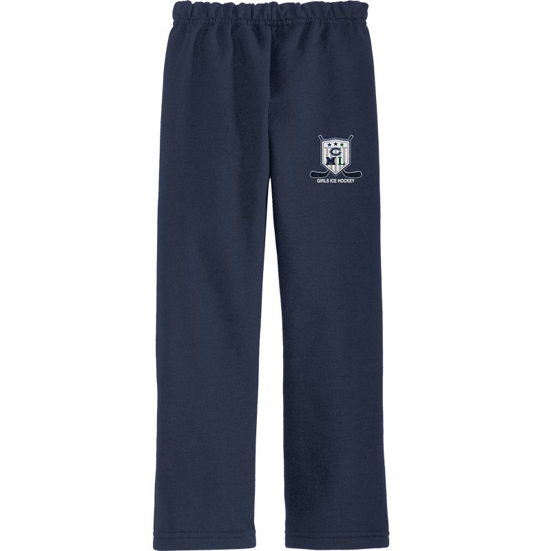 CML Girls Ice Hockey Heavy Blend Open Bottom Sweatpant