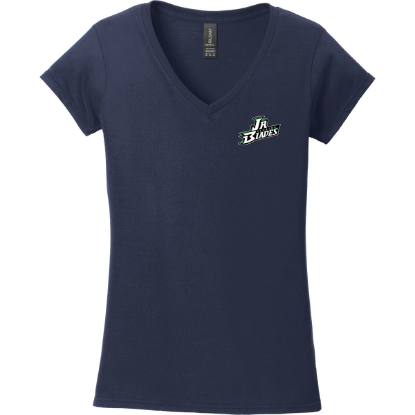 Junior Blades Softstyle Ladies Fit V-Neck T-Shirt