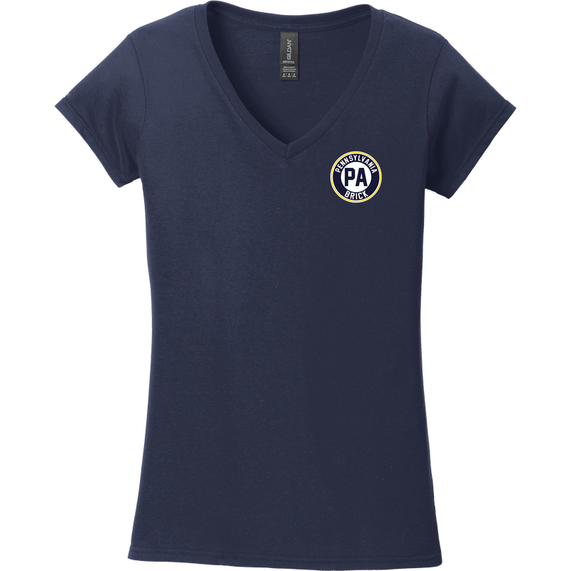 PA Brick Softstyle Ladies Fit V-Neck T-Shirt