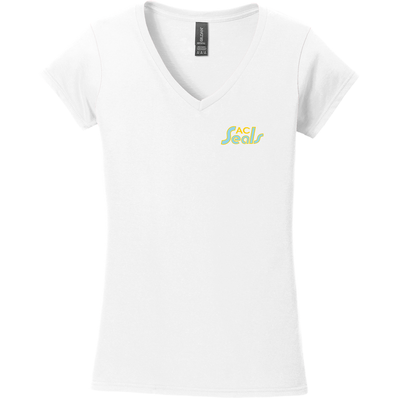 Atlantic City Seals Softstyle Ladies Fit V-Neck T-Shirt