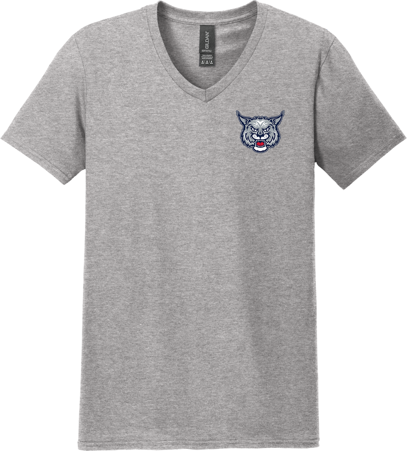 CT Bobcats Softstyle V-Neck T-Shirt