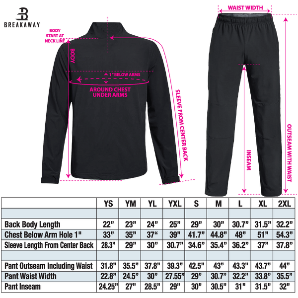 Adult Breakaway Lightweight Warm Up Jacket (Mustangs)
