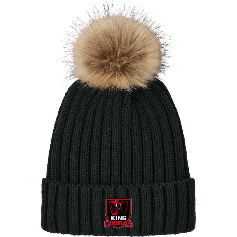 King Cobras Faux Fur Pom Beanie