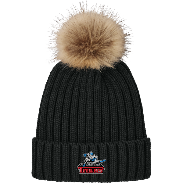 NJ Titans Faux Fur Pom Beanie