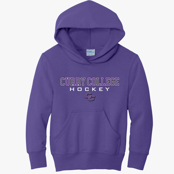 Curry College Youth Core Fleece Pullover Hooded Sweatshirt
