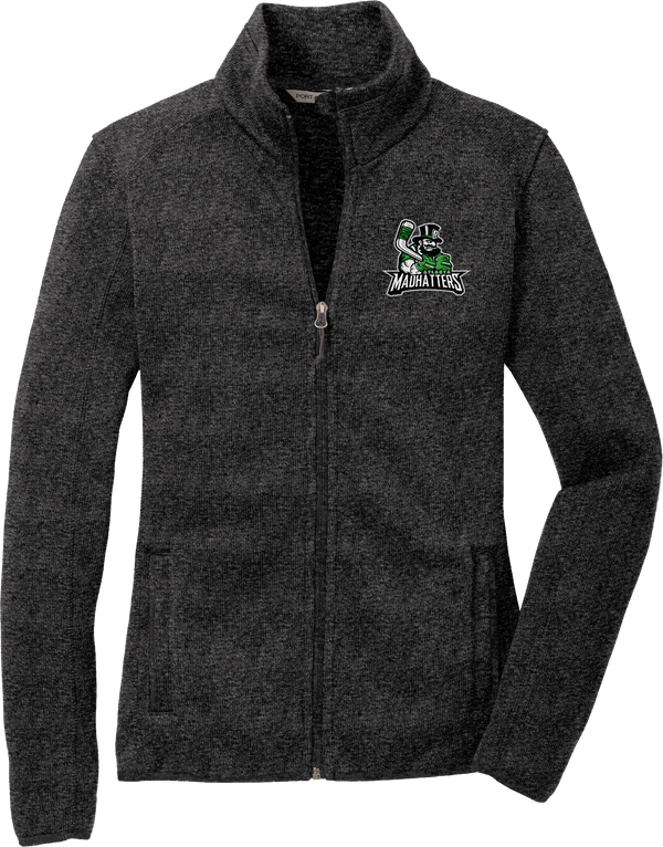 Atlanta Madhatters Ladies Sweater Fleece Jacket