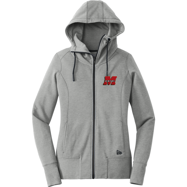 Team Maryland New Era Ladies Tri-Blend Fleece Full-Zip Hoodie