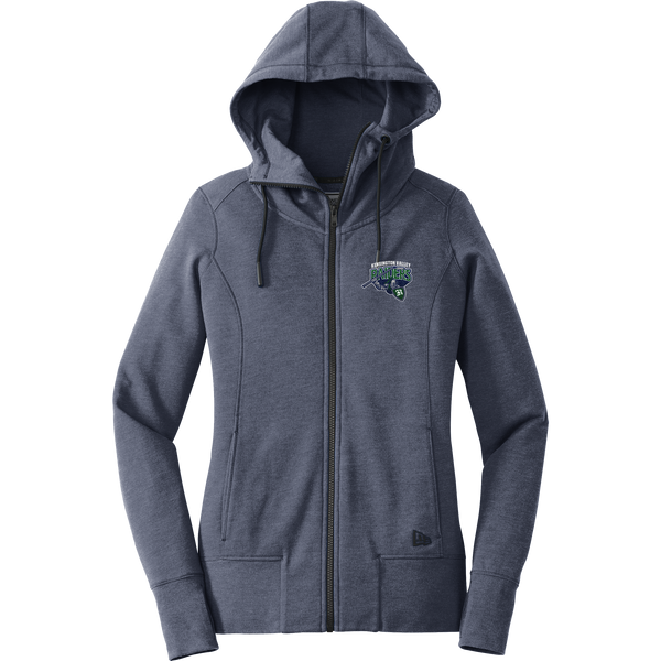 Kensington Valley Raiders New Era Ladies Tri-Blend Fleece Full-Zip Hoodie