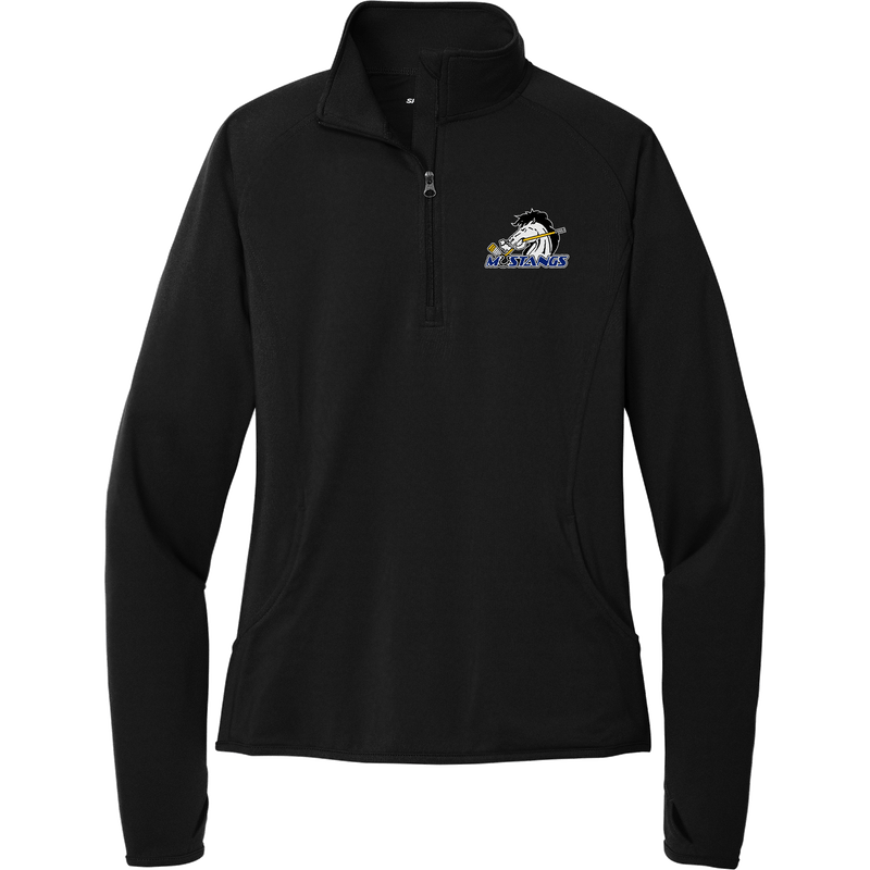 Mid-State Mustangs Ladies Sport-Wick Stretch 1/4-Zip Pullover