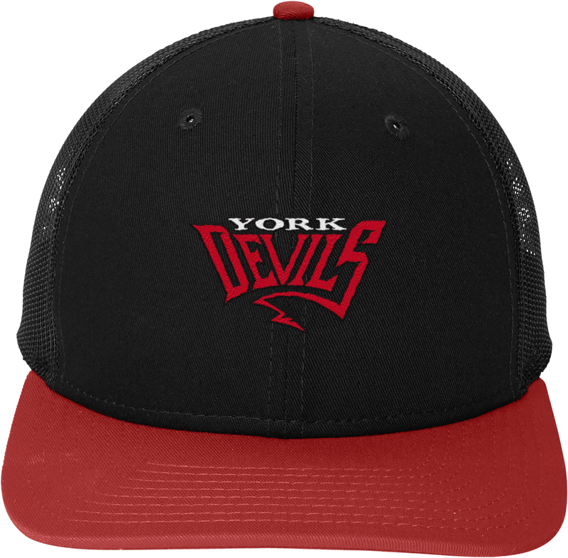 York Devils New Era Snapback Low Profile Trucker Cap