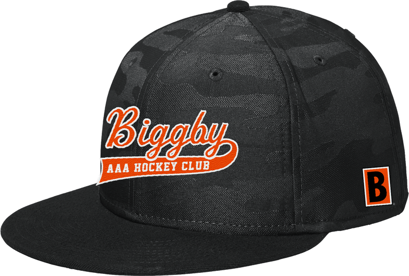 Biggby Coffee AAA New Era Camo Flat Bill Snapback Cap