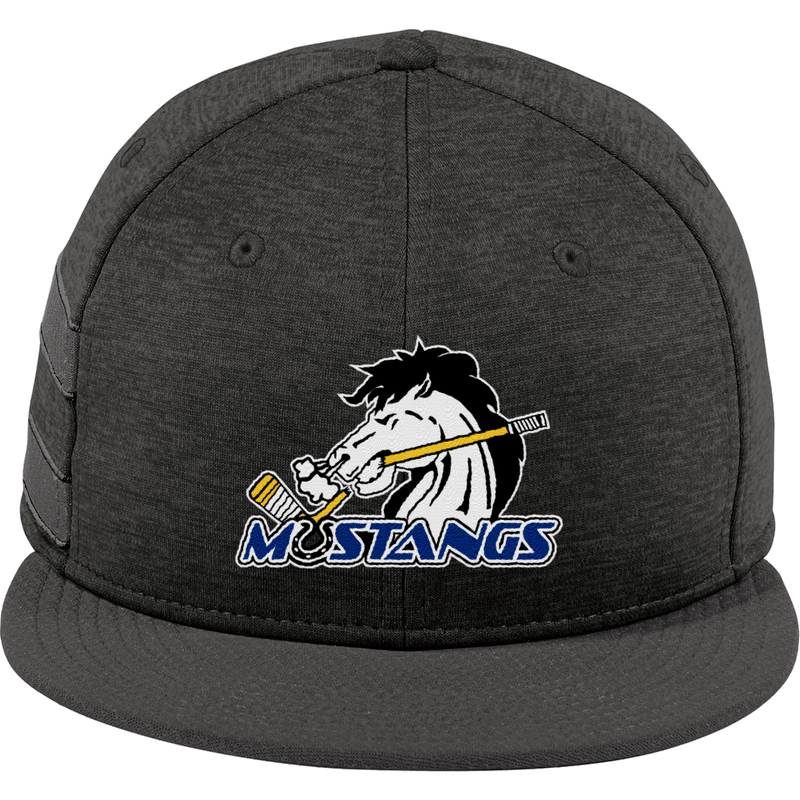 Mid-State Mustangs New Era Shadow Heather Striped Flat Bill Snapback Cap