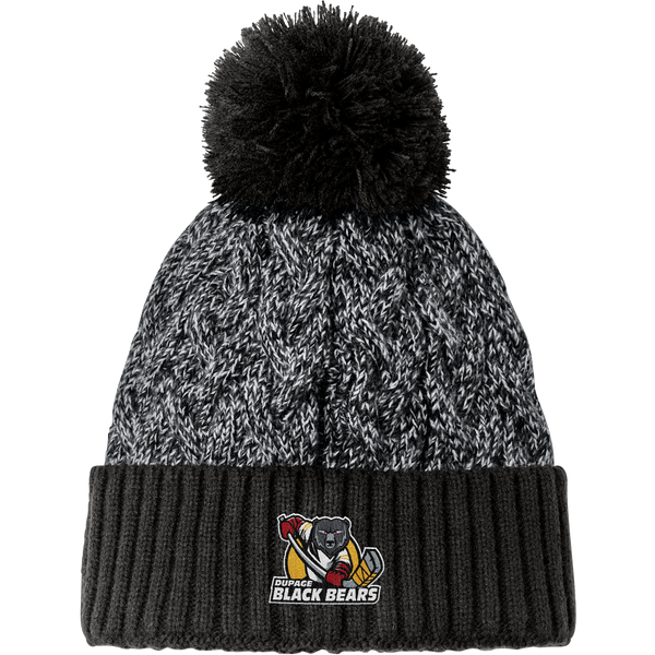 Dupage Black Bears New Era Marled Knit Pom Beanie