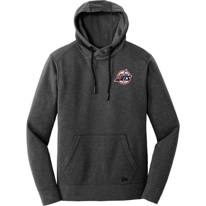 Metro Jets New Era Tri-Blend Fleece Pullover Hoodie