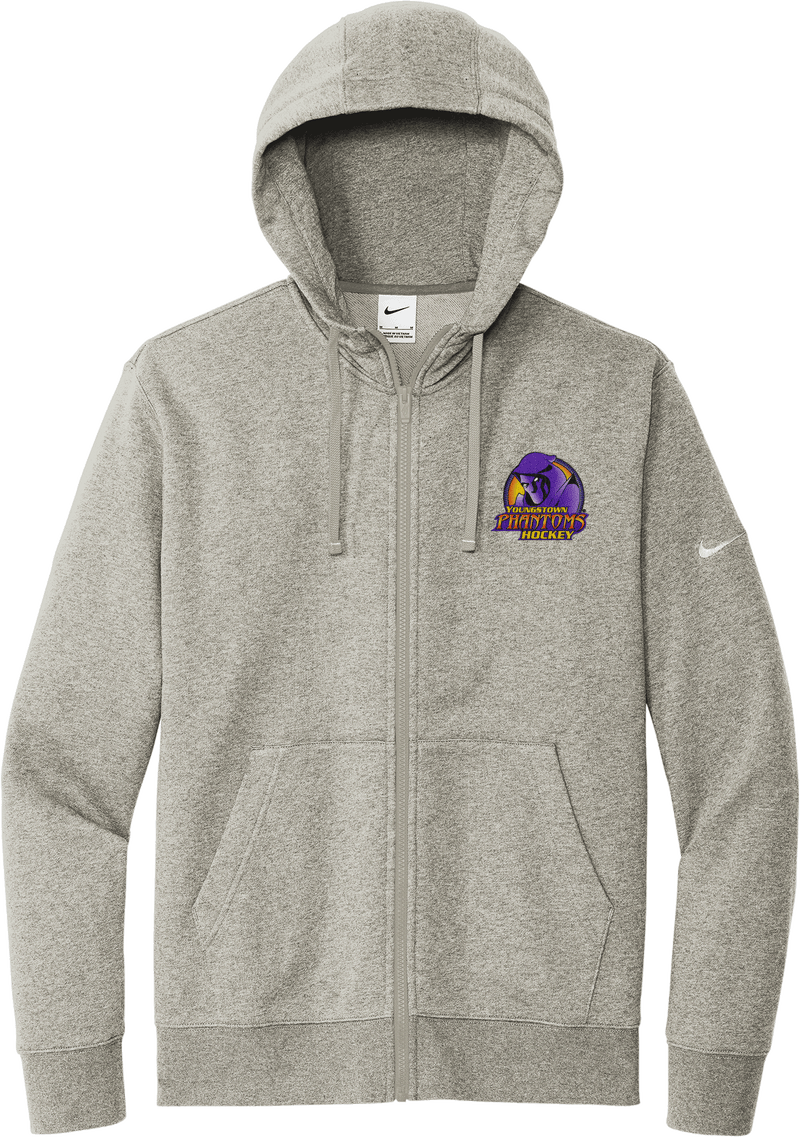 Youngstown Phantoms Nike Club Fleece Sleeve Swoosh Full-Zip Hoodie