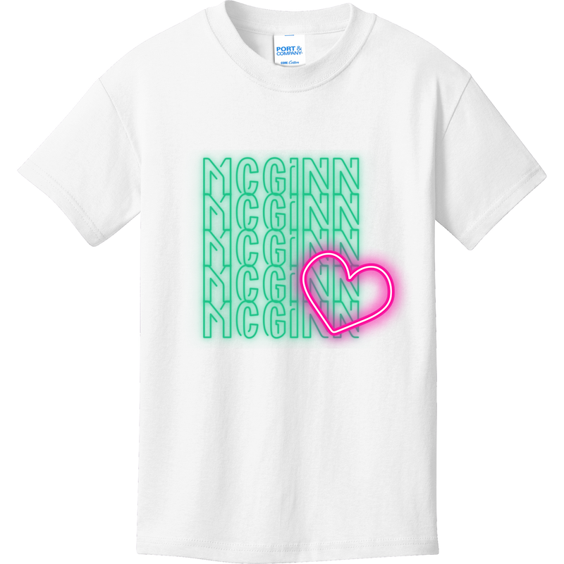 McGinn Elementary Youth 'Neon Heart' Core Cotton Tee