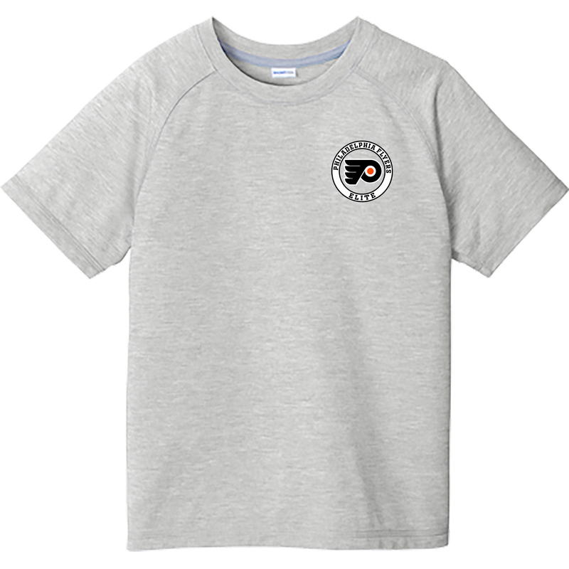 Philadelphia Flyers Elite Youth PosiCharge  Tri-Blend Wicking Raglan Tee